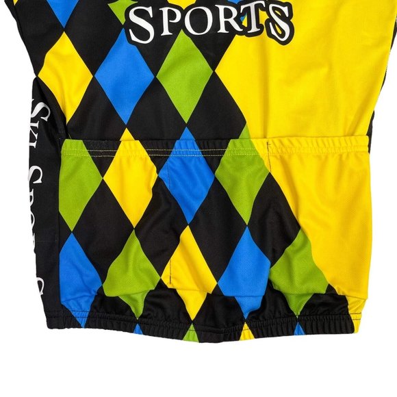 VOmax Sun & Ski Cycling Jersey- Argyle Print- 1/4 Zip- Size Small- EUC - Picture 6 of 8